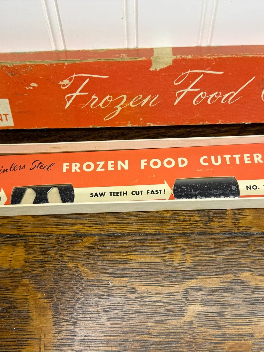EKCO Flint Arrowhead 750-P Frozen Food Cutter Knife Serrated Stainless USA VTG